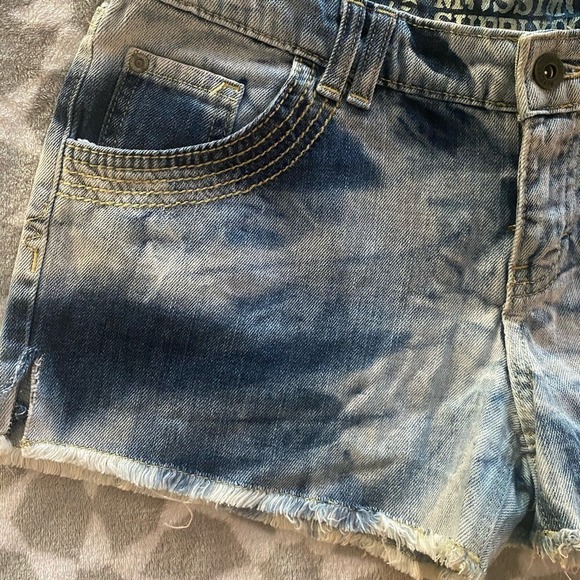 Mossimo Cut Off Denim Shorts -2010 -Blue Jeans Shorts Size 9 Shorties Raw Hem - Picture 12 of 14